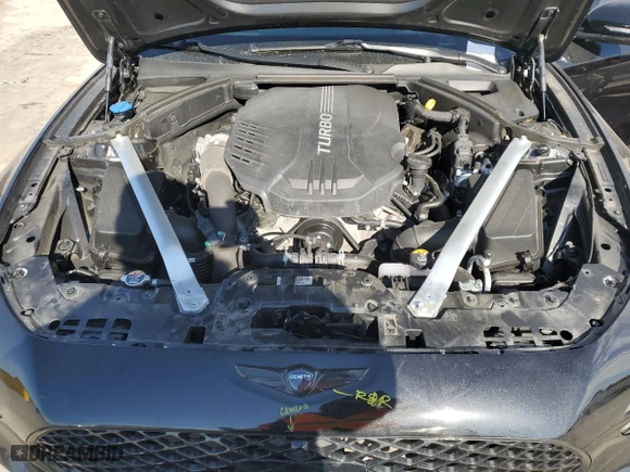 2022 Genesis G70 3.3T with VIN KMTG54TE0NU103581, listed as a Copart auction lot 46139865 with 43,493 mi miles and Salvage Title. Bid and sale history available at carsss.com. Image 11.