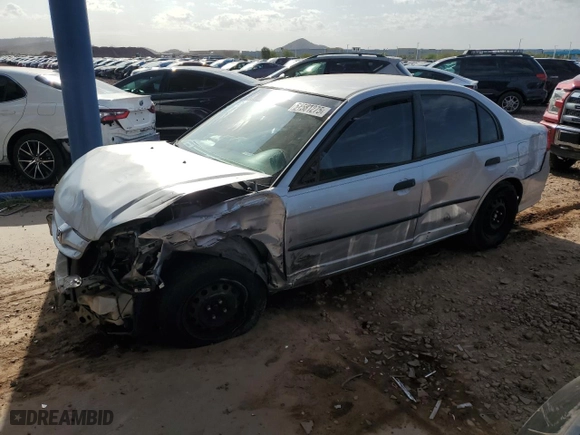 2005 Honda Civic Sdn VP SSRSv with VIN 1HGES16475L018308, listed as a Copart auction lot 51581275 with 0 mi miles and Salvage Title. Bid and sale history available at carsss.com. Image 1.