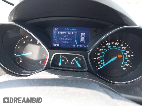 2013 Ford Escape SE with VIN 1FMCU9GXXDUA97162, listed as a IAAI auction lot 42633382 with 74,375 mi miles and . Bid and sale history available at DreamBid. Image 7.