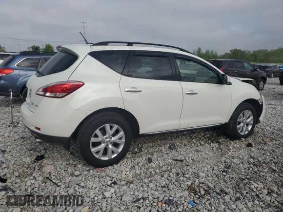 2013 Nissan Murano S with VIN JN8AZ1MW7DW323757, listed as a Copart auction lot 56728925 with 72,788 mi miles and Clean title. Bid and sale history available at DreamBid. Image 3.