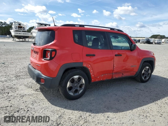 2018 Jeep Renegade Sport with VIN ZACCJAAB4JPG69884, listed as a Copart auction lot 47015425 with 127,862 mi miles and Salvage Title. Bid and sale history available at DreamBid. Image 3.