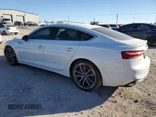 2023 Audi A5 Sportback S line Premium Plus with VIN WAUFACF53PA045351, listed as a Copart auction lot 38337454 with 9,512 mi miles. Bid and sale history available at carsss.com. Image 2.