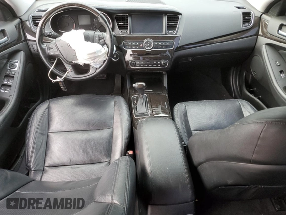 2016 Kia Cadenza Premium with VIN KNALN4D71G5221534, listed as a Copart auction lot 57098144 with 77,783 mi miles and Salvage Title. Bid and sale history available at carsss.com. Image 8.