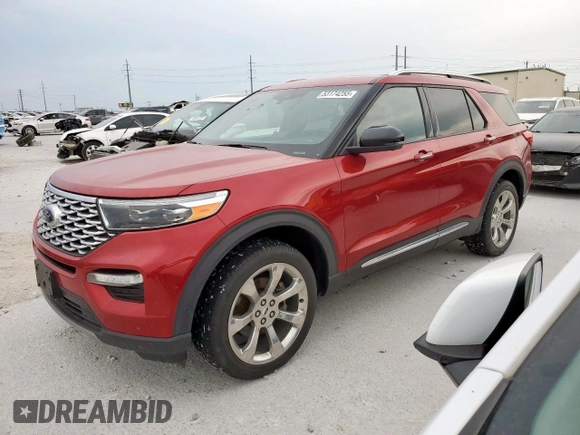 2020 Ford Explorer Platinum with VIN 1FM5K8HC0LGC24311, listed as a Copart auction lot 53174255 with 44,022 mi miles and Clean title. Bid and sale history available at DreamBid. Image 1.