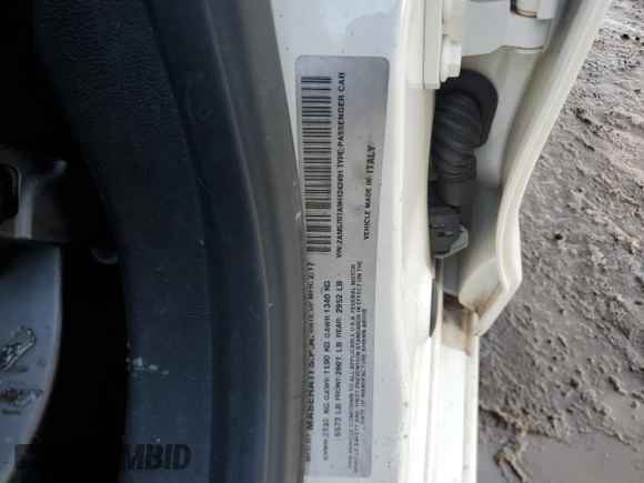 2017 Maserati Ghibli S Q4 z VIN ZAM57RTA9H1242491, wystawiony jako Copart lot #86700114 z przebiegiem Nie podano mil oraz Nie do naprawy. Historia ofert i sprzedaży dostępna na DreamBid. Obrazek 12.