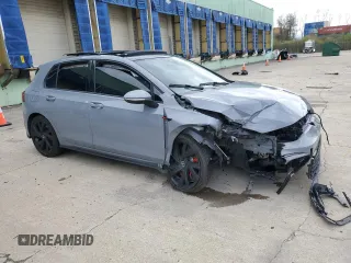 2023 Volkswagen Golf GTI SE with VIN WVW3A7CD1PW214228, listed as a Copart auction lot 49623924 with 0 mi miles and Salvage Title. Bid and sale history available at carsss.com. Image 4.