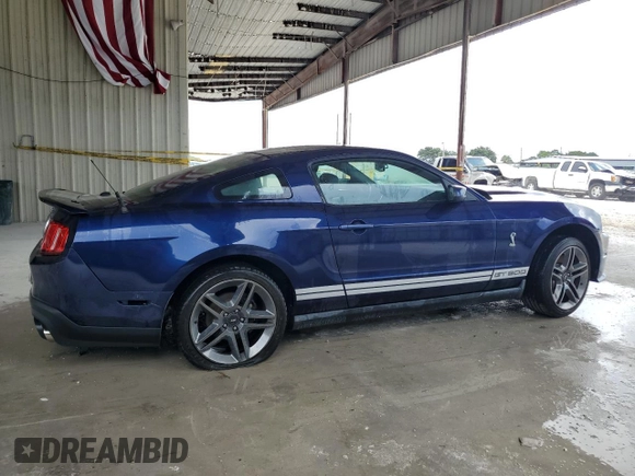 2010 Ford Mustang GT500 with VIN 1ZVBP8JSXA5160889, listed as a Copart auction lot 69408854 with 64,588 mi miles and Salvage title. Bid and sale history available at DreamBid. Image 3.