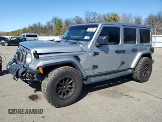 2020 Jeep Wrangler Unlimited Sahara Altitude with VIN 1C4HJXEN8LW209405, listed as a Copart auction lot 50297225 with 13,267 mi miles and Salvage title. Bid and sale history available at DreamBid. Image 1.
