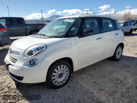 2014 FIAT 500L Pop with VIN ZFBCFAAH1EZ015571, listed as a Copart auction lot 46951065 with Not Provided miles and Salvage Title. Bid and sale history available at DreamBid. Image 1.