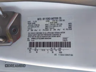 2021 Ford Transit Connect XL with VIN NM0LS7E29M1494544, listed as a IAAI auction lot 41522806 with Not provided miles and . Bid and sale history available at DreamBid. Image 9.