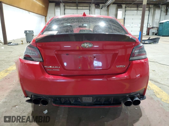 2021 Subaru WRX with VIN JF1VA1A62M9809163, listed as a Copart auction lot 45633935 with 0 mi miles and Salvage Title. Bid and sale history available at carsss.com. Image 6.
