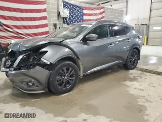 2017 Nissan Murano SV with VIN 5N1AZ2MGXHN145313, listed as a Copart auction lot 41849245 with 134,865 mi miles and Clean Title. Bid and sale history available at carsss.com. Image 1.