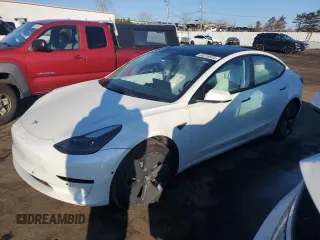 2022 Tesla Model 3 Long Range with VIN 5YJ3E1EB1NF120607, listed as a Copart auction lot 46216825 with 22,850 mi miles and Non Repairable. Bid and sale history available at carsss.com. Image 1.