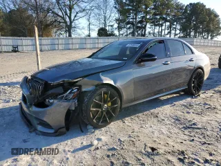 2019 Mercedes-Benz E 450 with VIN WDDZF6JB8KA554401, listed as a Copart auction lot 87548445 with 72,366 mi miles and Salvage Title. Bid and sale history available at DreamBid. Image 1.