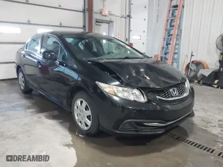 2013 Honda Civic Sdn LX with VIN 19XFB2F55DE042566, listed as a IAAI auction lot 41184645 with 75,641 mi miles. Bid and sale history available at carsss.com. Image 1.