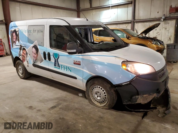 2017 Ram ProMaster City Cargo Tradesman with VIN ZFBERFAB8H6D61781, listed as a Copart auction lot 56009525 with 159,632 mi miles and Salvage title. Bid and sale history available at DreamBid. Image 4.