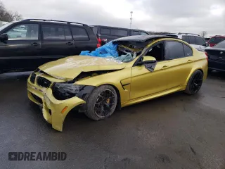 2015 BMW M3 with VIN WBS3C9C57FP803980, listed as a Copart auction lot 42072483 with 0 mi miles. Bid and sale history available at carsss.com. Image 1.