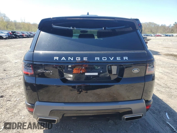 2022 Land Rover Range Rover Sport SE with VIN SALWG2SUXNA203358, listed as a Copart auction lot 54709415 with 44,040 mi miles and Salvage title. Bid and sale history available at DreamBid. Image 6.