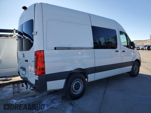 2024 Mercedes-Benz Sprinter Cargo with VIN W1W4NBHY8RP638983, listed as a Copart auction lot 78974264 with 5,376 mi miles and Salvage Title. Bid and sale history available at carsss.com. Image 3.