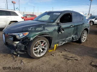2019 Alfa Romeo Stelvio Ti Sport with VIN ZASPAKBN4K7C70575, listed as a Copart auction lot 46528195 with NaN miles and Salvage Title. Bid and sale history available at carsss.com. Image 1.