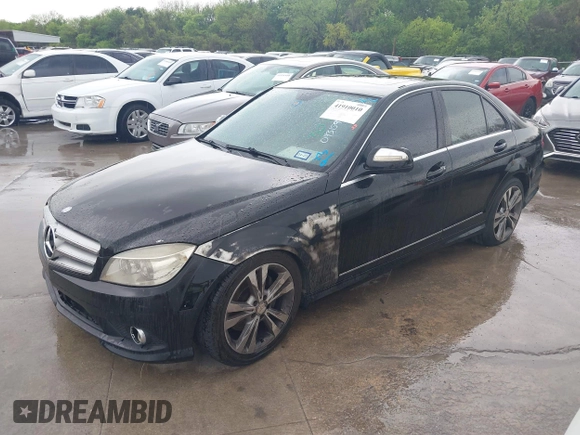 2009 Mercedes-Benz C-Class 3.5L Sport with VIN WDDGF56X19R043159, listed as a IAAI auction lot 41910010 with 173,817 mi miles. Bid and sale history available at carsss.com. Image 2.