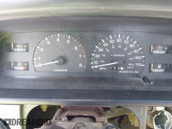 1993 Toyota T100 z VIN JT4VD20CXP0005278, wystawiony jako IAAI lot #42159540 z przebiegiem 110 334 mil mil oraz . Historia ofert i sprzedaży dostępna na DreamBid. Obrazek 7.