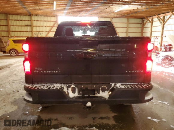 2022 Chevrolet Silverado 1500 Custom Trail Boss with VIN 3GCPDCEK0NG608635, listed as a Copart auction lot 81301514 with 46,289 mi miles and Salvage Title. Bid and sale history available at carsss.com. Image 6.