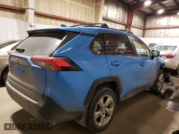 2021 Toyota RAV4 Hybrid LE with VIN 4T3B6RFV0MU035525, listed as a Copart auction lot 45775665 with 52,234 mi miles and Salvage Title. Bid and sale history available at carsss.com. Image 3.