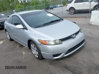 2007 Honda Civic Cpe LX with VIN 2HGFG12667H577166, listed as a IAAI auction lot 41983064 with 98,553 mi miles. Bid and sale history available at carsss.com. Image 1.