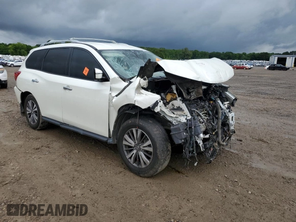 2017 Nissan Pathfinder SL with VIN 5N1DR2MNXHC901682, listed as a Copart auction lot 56647105 with Not provided miles and Salvage title. Bid and sale history available at DreamBid. Image 4.