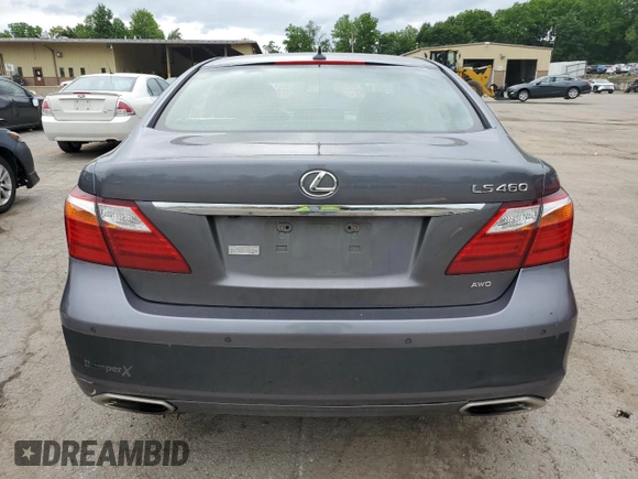 2012 Lexus LS 460 with VIN JTHCL5EF0C5014582, listed as a Copart auction lot 61168325 with 145,708 mi miles and Salvage title. Bid and sale history available at DreamBid. Image 6.