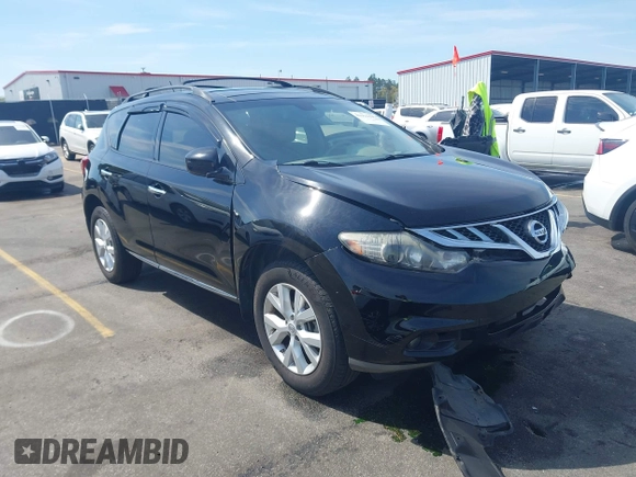 2012 Nissan Murano S with VIN JN8AZ1MU6CW121666, listed as a IAAI auction lot 41911631 with 114,851 mi miles and . Bid and sale history available at carsss.com. Image 1.