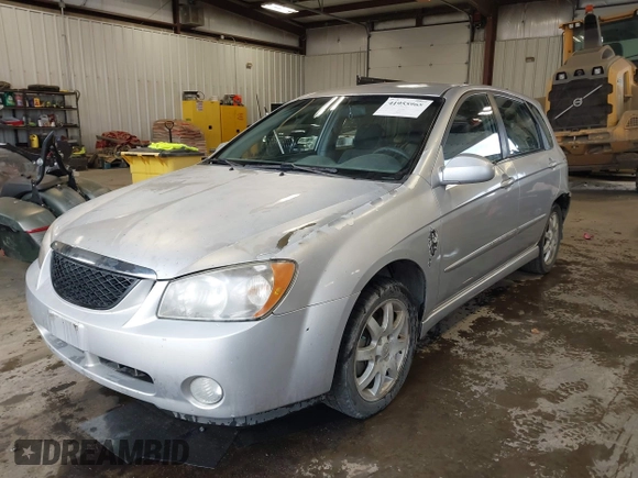 2006 Kia Spectra with VIN KNAFE161X65283615, listed as a IAAI auction lot 41955968 with 185,177 mi miles. Bid and sale history available at carsss.com. Image 18.