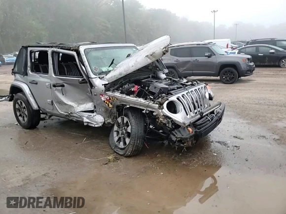 2018 Jeep Wrangler Unlimited Sahara z VIN 1C4HJXEN7JW181741, wystawiony jako Copart lot #74131294 z przebiegiem Nie podano mil oraz Nie do naprawy • Non repairable. Historia ofert i sprzedaży dostępna na DreamBid. Obrazek 14.