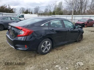 2020 Honda Civic LX with VIN 2HGFC2F67LH564920, listed as a Copart auction lot 51044585 with 42,003 mi miles and Salvage Title. Bid and sale history available at DreamBid. Image 3.