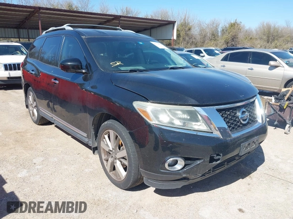 2014 Nissan Pathfinder SL z VIN 5N1AR2MN1EC680617, wystawiony jako IAAI lot #41779019 z przebiegiem 146 041 mil mil oraz . Historia ofert i sprzedaży dostępna na DreamBid. Obrazek 1.