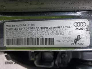 2004 Audi A6 z VIN WAUVT64B34N057052, wystawiony jako Copart lot #56882375 z przebiegiem 153 818 mil mil oraz Szkody całkowita. Historia ofert i sprzedaży dostępna na DreamBid. Obrazek 12.