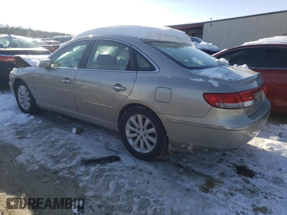 2009 Hyundai Azera GLS with VIN KMHFC46D69A352585, listed as a Copart auction lot 41374665 with 107,264 mi miles and Salvage title. Bid and sale history available at DreamBid. Image 2.