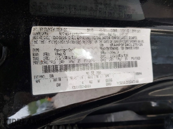 2012 Ford Focus SE with VIN 1FAHP3F24CL275128, listed as a IAAI auction lot 42121816 with 200,716 mi miles and . Bid and sale history available at carsss.com. Image 9.