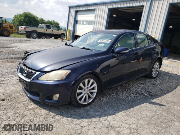2009 Lexus IS 250 with VIN JTHCK262X92029131, listed as a Copart auction lot 63858915 with 129,451 mi miles and Salvage title. Bid and sale history available at DreamBid. Image 1.