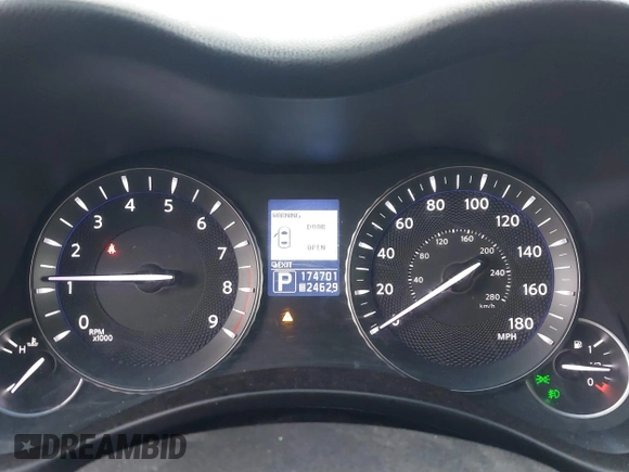2011 Infiniti M37 with VIN JN1BY1AR3BM375528, listed as a IAAI auction lot 41564370 with 174,701 mi miles. Bid and sale history available at carsss.com. Image 7.
