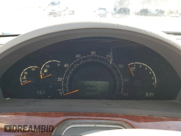 2003 Mercedes-Benz S-Class 4.3L with VIN WDBNG70J03A339034, listed as a Copart auction lot 70583504 with 104,849 mi miles and Salvage Title. Bid and sale history available at carsss.com. Image 9.