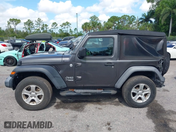 2018 Jeep Wrangler Sport with VIN 1C4GJXAG5JW138437, listed as a IAAI auction lot 42694278 with 58,258 mi miles and . Bid and sale history available at DreamBid. Image 14.