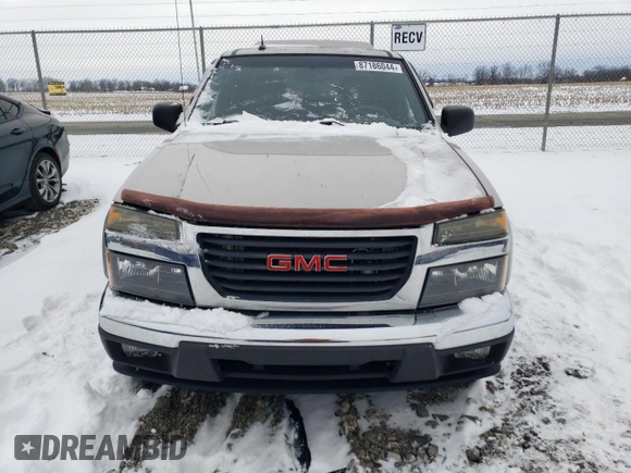2008 GMC Canyon SLE1 with VIN 1GTDT19E788129685, listed as a Copart auction lot 87186044 with 237,086 mi miles and Clean Title. Bid and sale history available at carsss.com. Image 5.