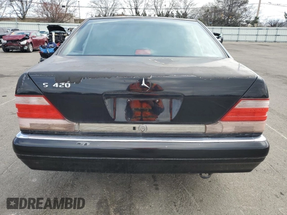 1997 Mercedes-Benz S-Class with VIN WDBGA43G7VA367943, listed as a Copart auction lot 49953995 with 248,573 mi miles and Salvage Title. Bid and sale history available at carsss.com. Image 6.