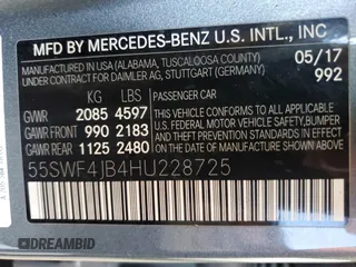 2017 Mercedes-Benz C C 300 with VIN 55SWF4JB4HU228725, listed as a Copart auction lot 49867385 with 196,709 mi miles and Clean Title. Bid and sale history available at carsss.com. Image 13.