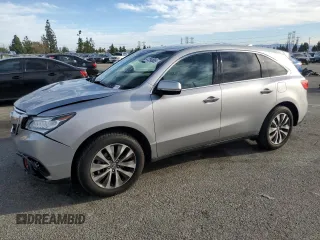 2016 Acura MDX w/Tech with VIN 5FRYD3H46GB016438, listed as a Copart auction lot 47290005 with 57,331 mi miles and Salvage Title. Bid and sale history available at carsss.com. Image 1.