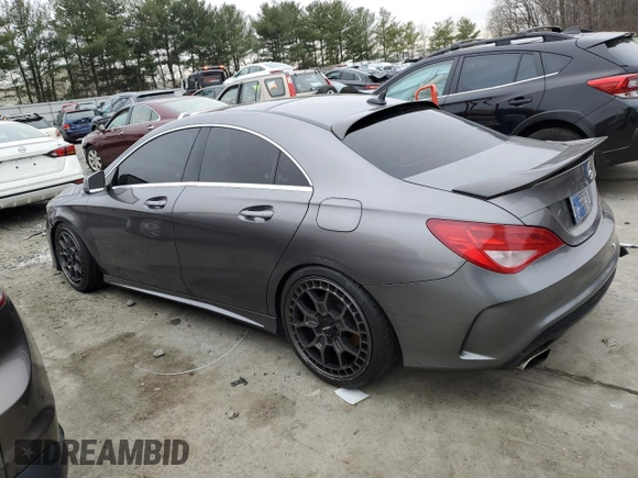 2016 Mercedes-Benz CLA 250 with VIN WDDSJ4GB9GN349133, listed as a Copart auction lot 38463464 with 85,074 mi miles and . Bid and sale history available at DreamBid. Image 2.