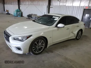 2019 Infiniti Q50 3.0t LUXE with VIN JN1EV7ARXKM556988, listed as a Copart auction lot 53383135 with 30,957 mi miles and Salvage Title. Bid and sale history available at carsss.com. Image 1.