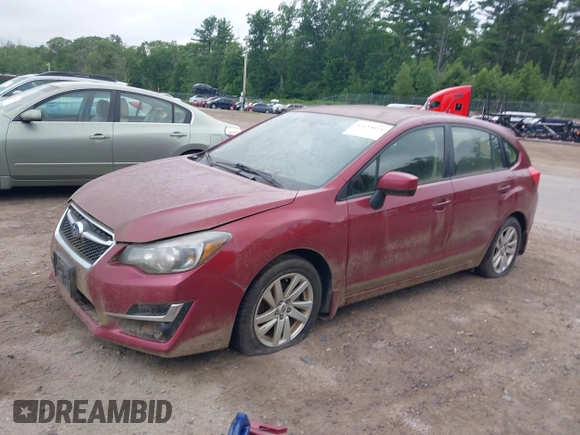 2016 Subaru Impreza Premium with VIN JF1GPAB69G8261730, listed as a IAAI auction lot 42633024 with 58,110 mi miles and . Bid and sale history available at DreamBid. Image 6.